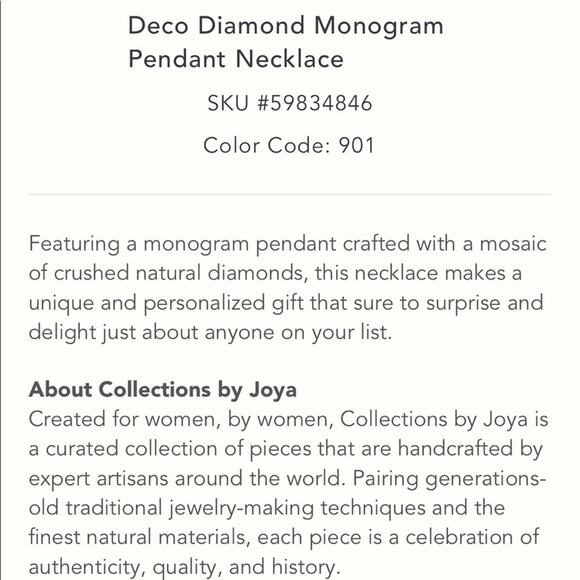 Anthropologie Joya Deco Diamond Monogram Pendant Necklace Letter K NEW - Picture 8 of 9